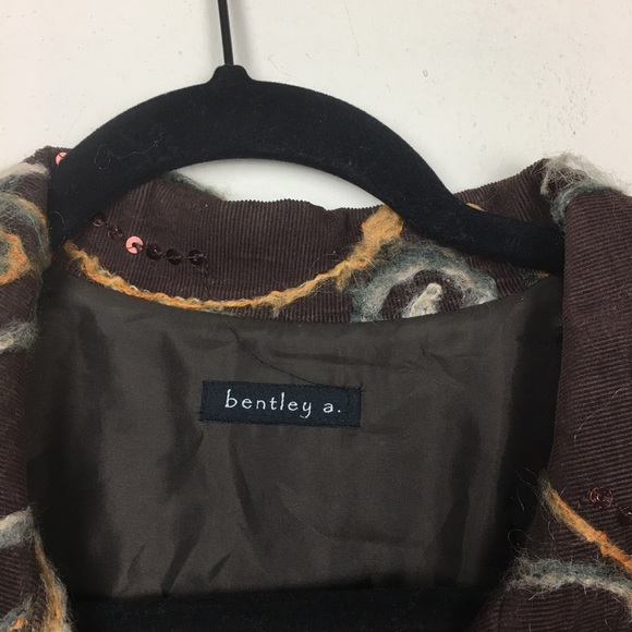 Bentley A Vintage brown Swirl button corduroy coat - Picture 4 of 8